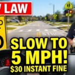 Drivers must slow to 5mph when they see 20mph sign under new speed limit law – or face $30 on the spot fine