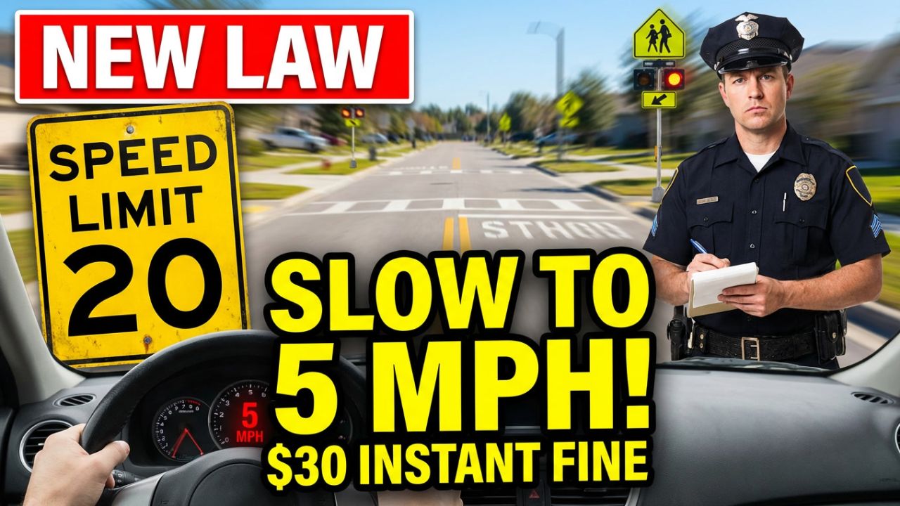 Drivers must slow to 5mph when they see 20mph sign under new speed limit law – or face $30 on the spot fine